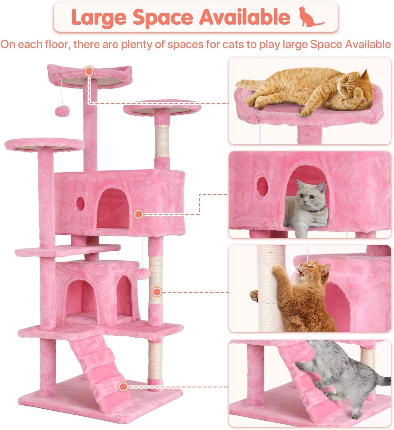 Rascador para Gatos Rosa - imagen 8