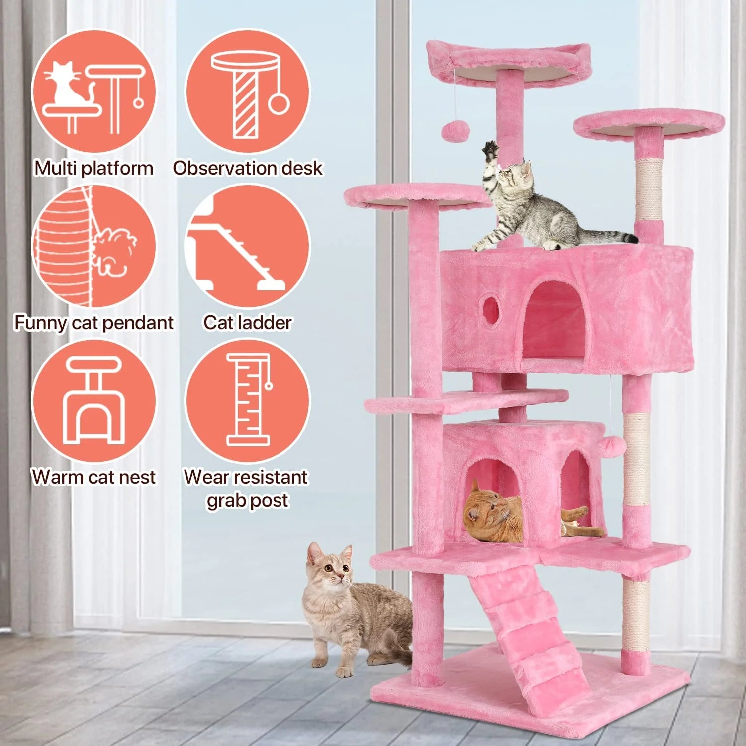 Rascador para Gatos Rosa - imagen 6