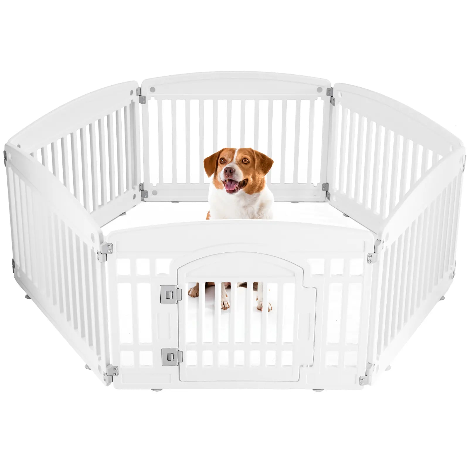Valla/Parque Portátil para Perros Blanco 4-Panel 24" 1 - imagen 10
