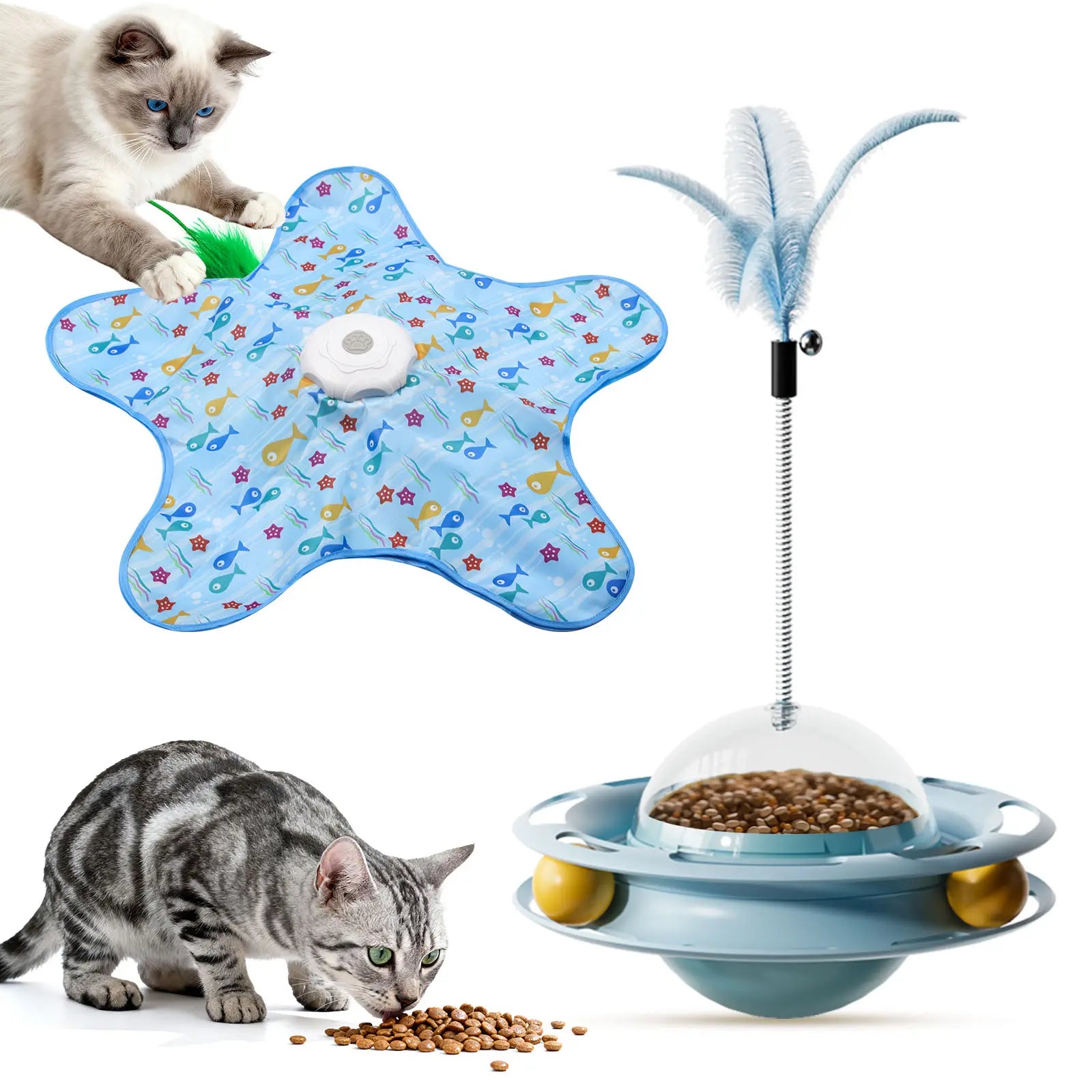 Juguete para Gatos Azul Fish Pattern - imagen 9