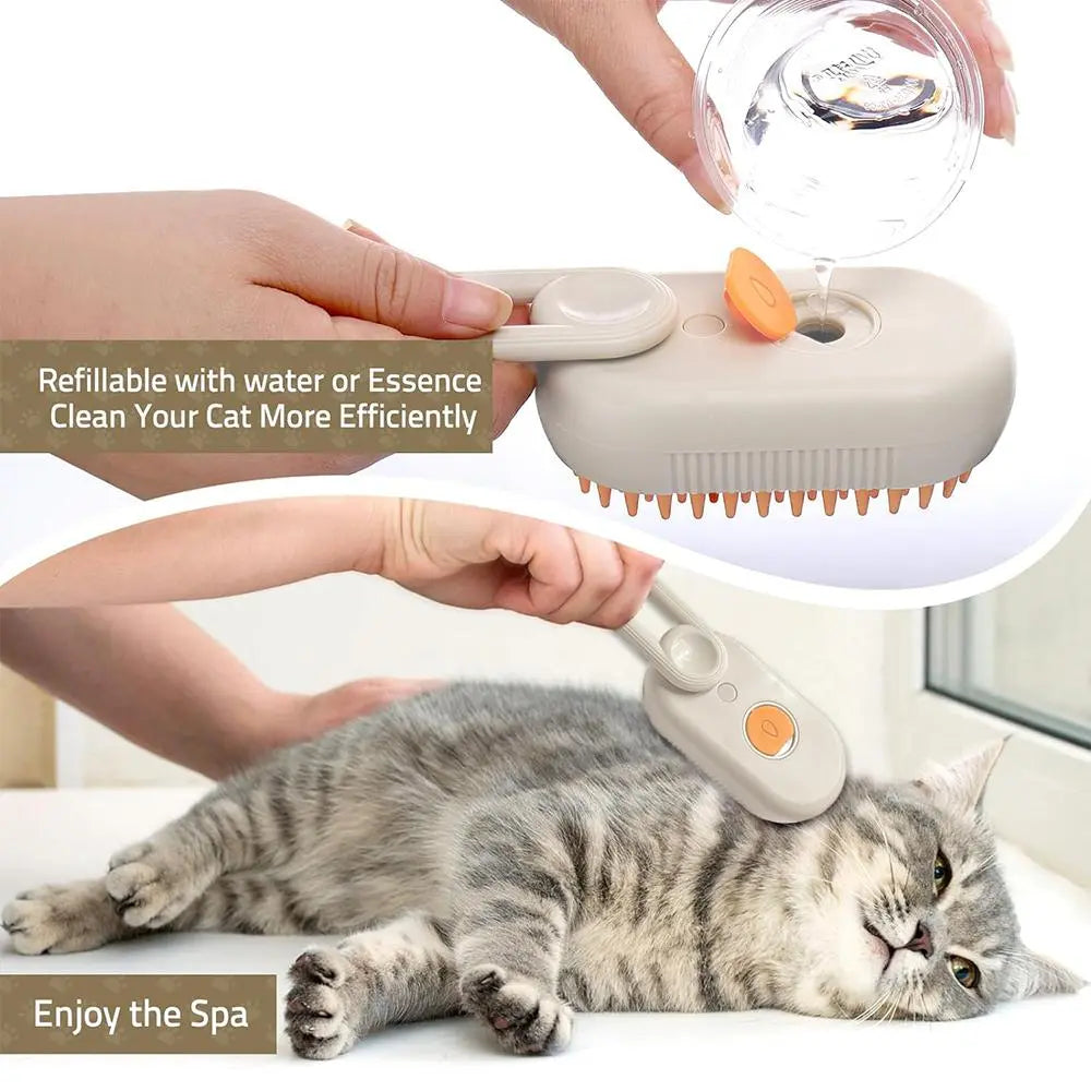 Cepillo de Aseo para Gatos Naranja Marrón - imagen 4