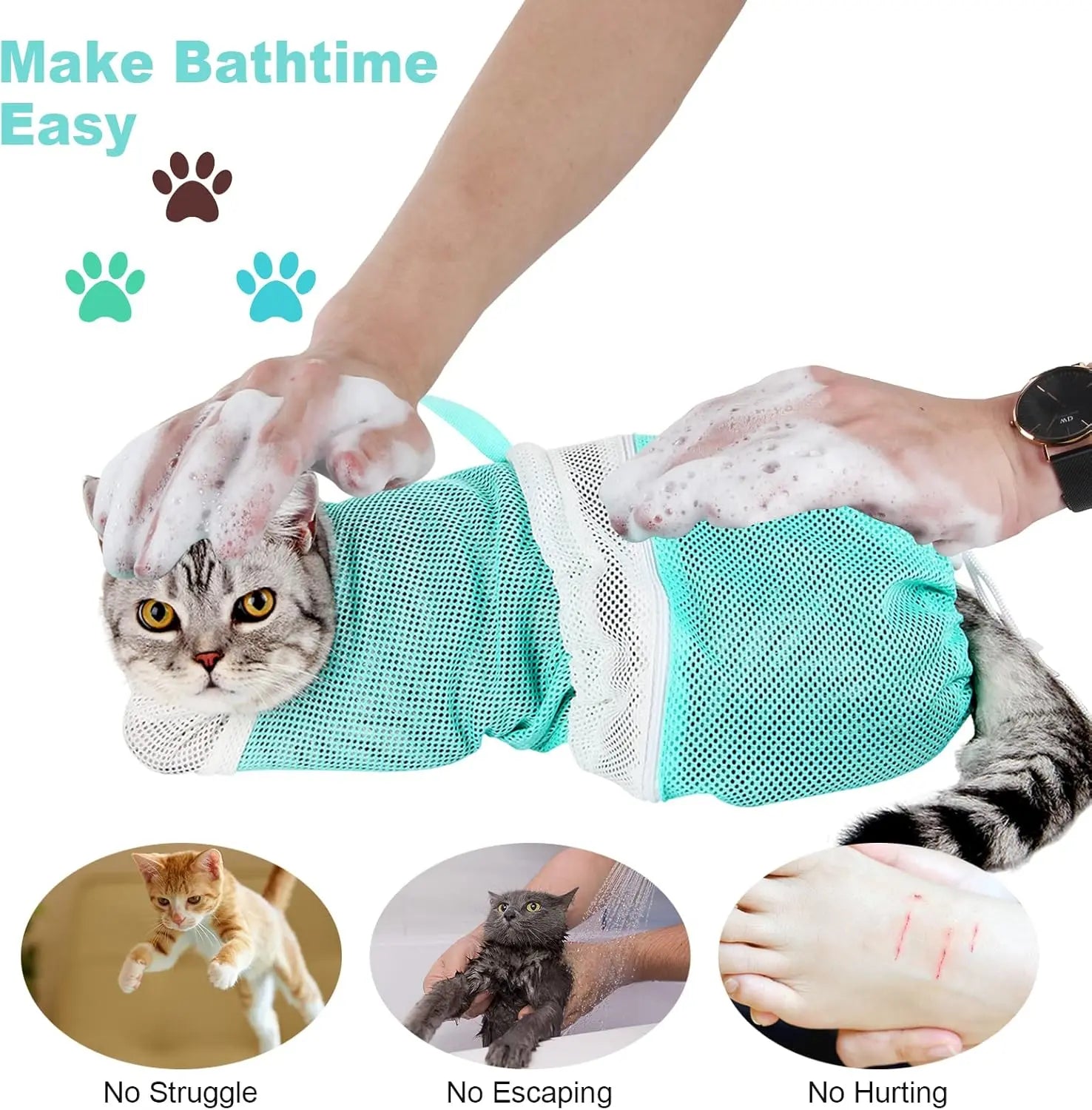 Accesorio de Aseo Ajustable Transpirable para Gatos - imagen 3