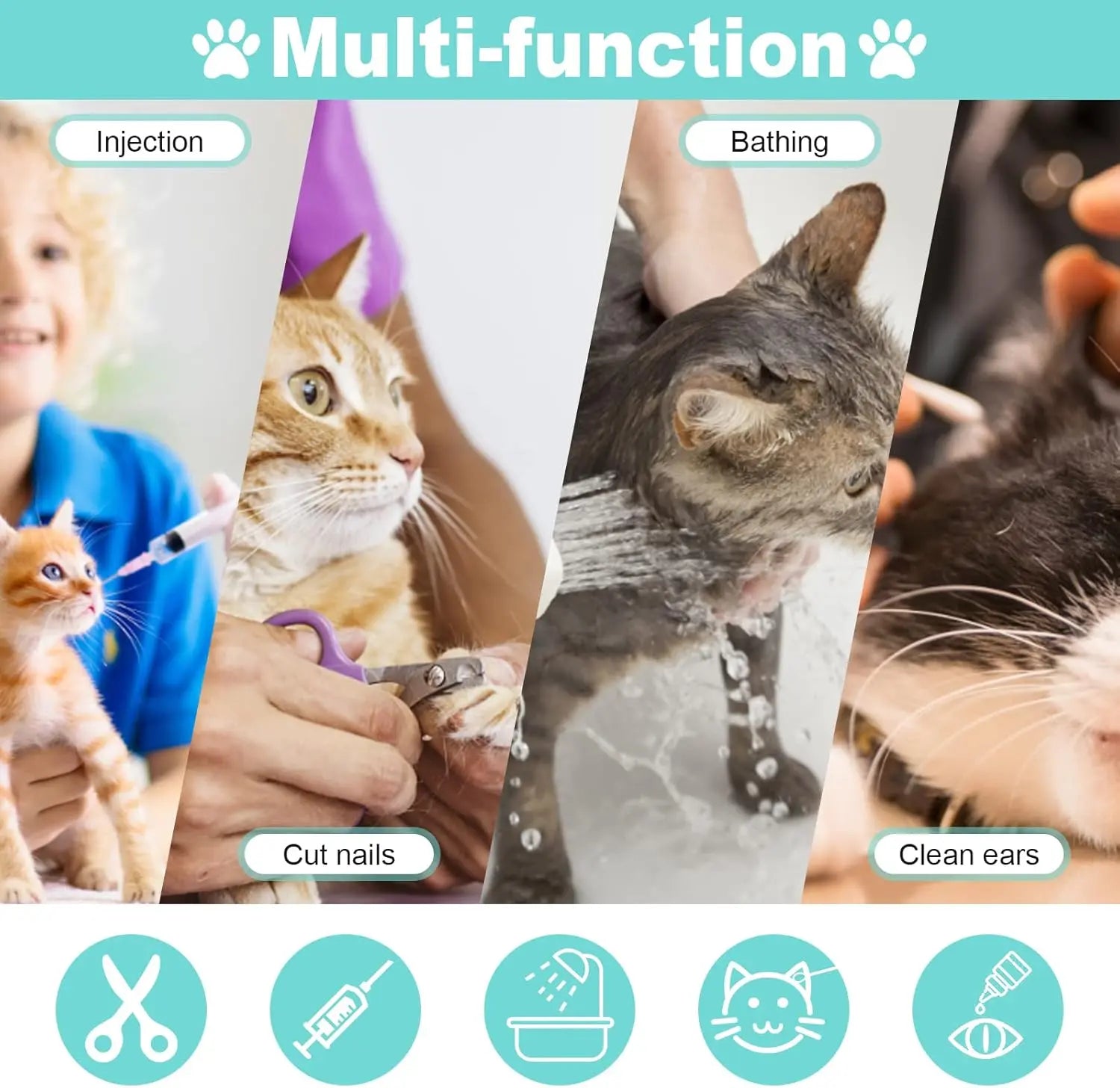 Accesorio de Aseo Ajustable Transpirable para Gatos - imagen 2