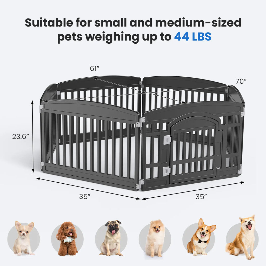 Valla/Parque Portátil para Perros Blanco 4-Panel 24" 1 - imagen 13