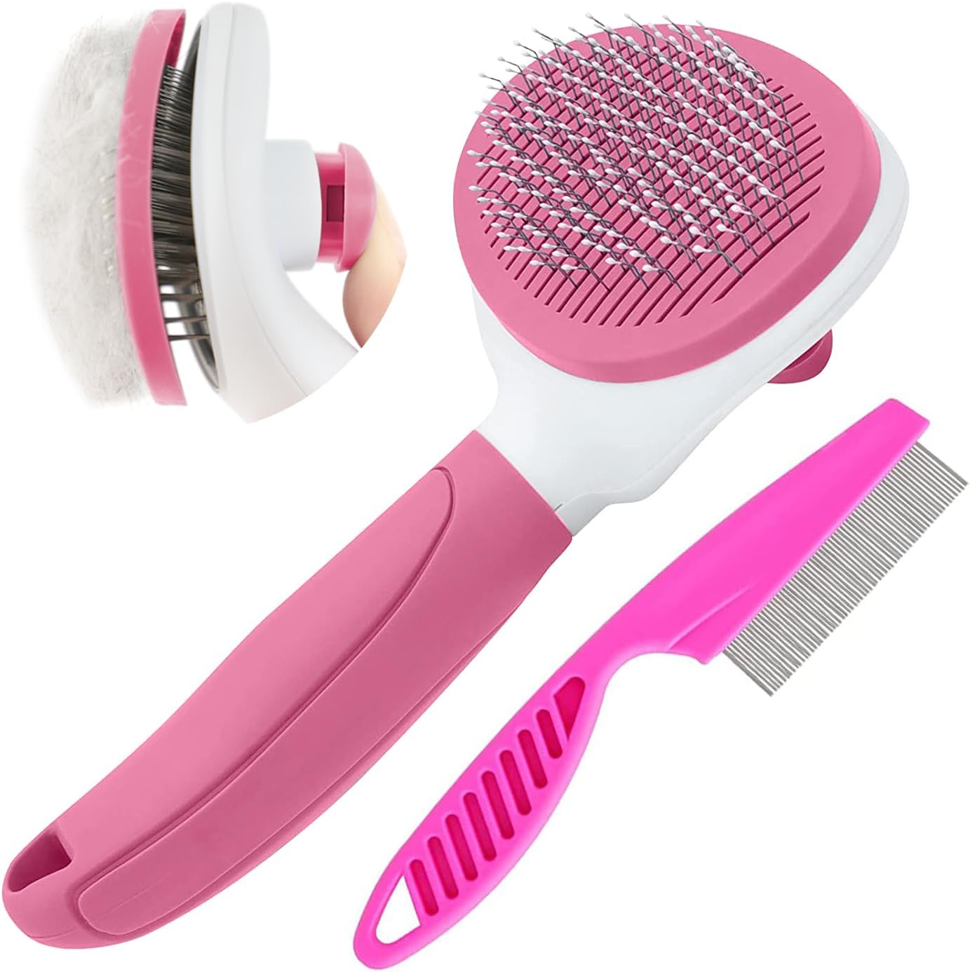 Cepillo de Aseo para Gatos Rosa