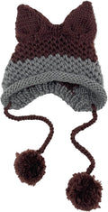 Gorro de Punto con Orejas de Gatos