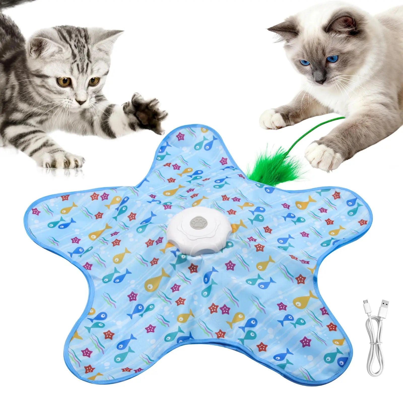 Juguete para Gatos Azul Fish Pattern