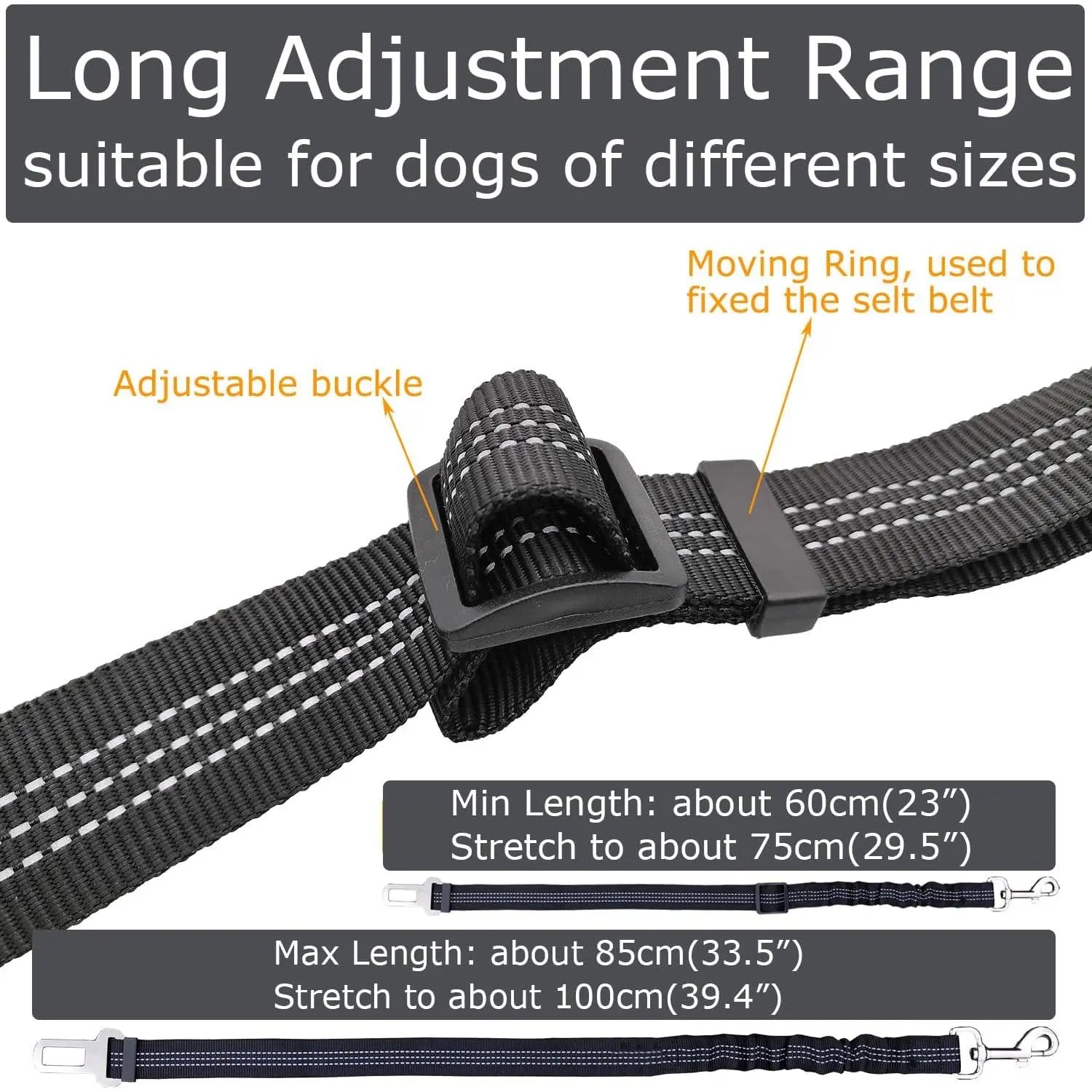 Cinturón de Seguridad para Perros Negro - imagen 6