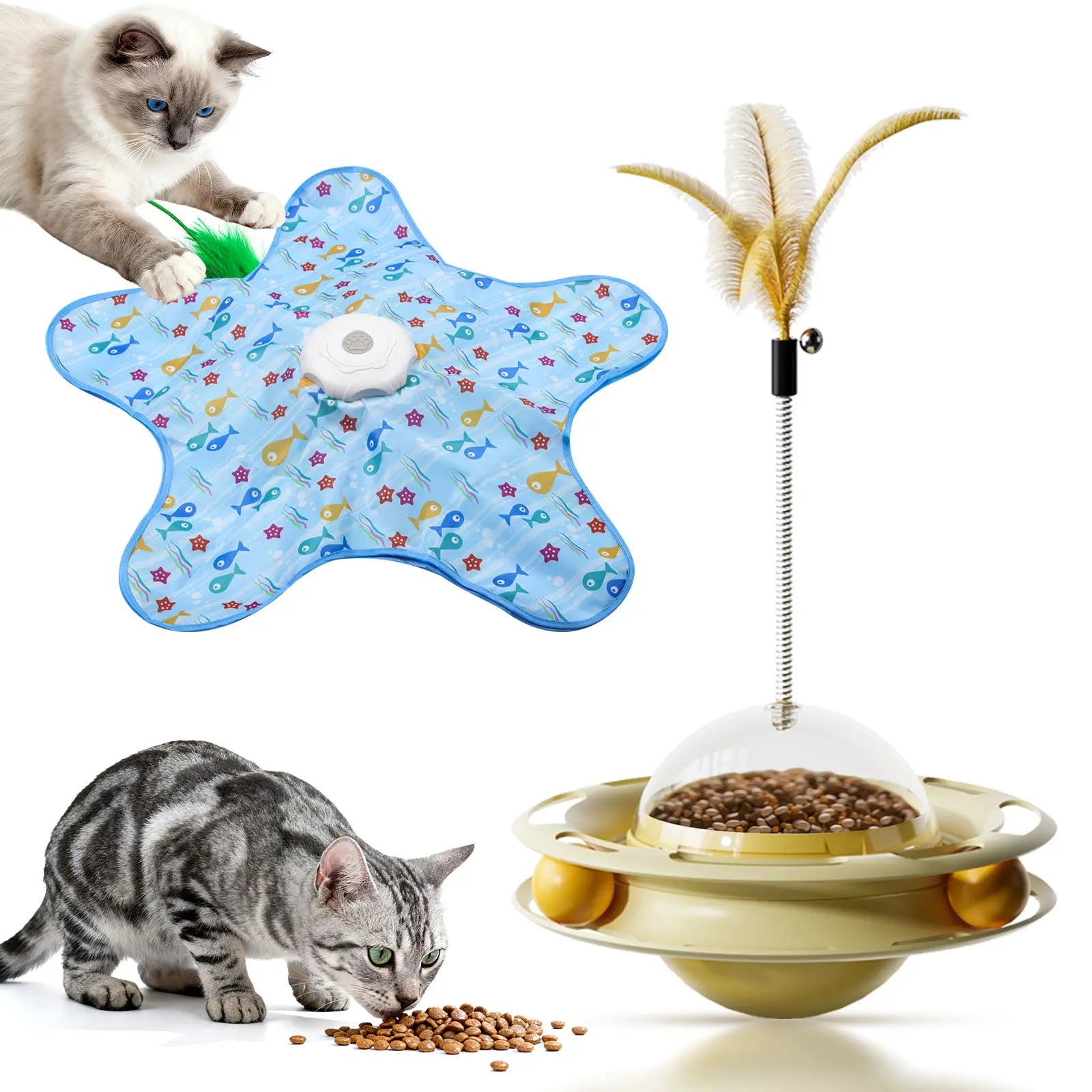 Juguete para Gatos Azul Fish Pattern - imagen 10