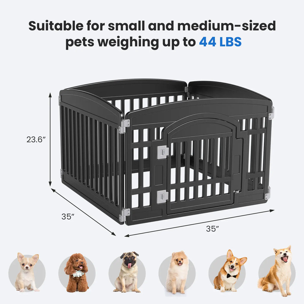 Valla/Parque Portátil para Perros Blanco 4-Panel 24" 1 - imagen 12