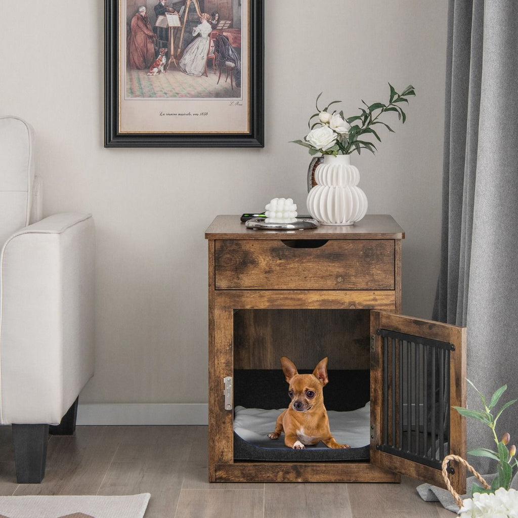 Jaula para Perros con Mesa Auxiliar y Carga Inalámbrica - imagen 2