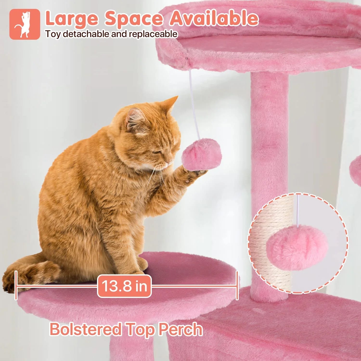 Rascador para Gatos Rosa - imagen 2