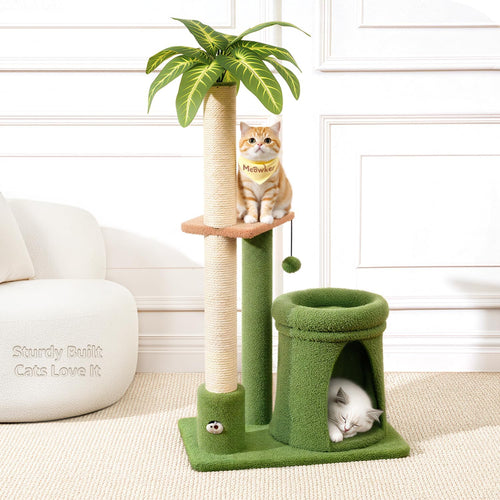 Árbol Rascador con Estantes para Gatos
